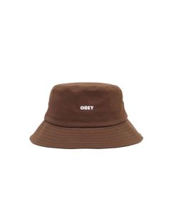 CAPPELLO OBEY BOLD TWILL BUCKET HAT BROWN U