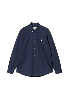 CAMICIA MANICHE LUNGHE CARHARTT WIP L/S MADISON SHIRT AIR FORCE BLUE WAX