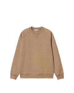 FELPA GIROCOLLO CARHARTT WIP CHASE SWEATER DUSTY H BROWN GOLD