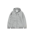 GIACCA CARHARTT WIP HOODED CHASE JACKET GREY HEATHER GOLD 