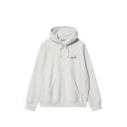 FELPA CAPPUCCIO CARHARTT WIP HOODED AMERICAN SCRIPT SWEAT ASH HEATHER