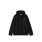 FELPA CAPPUCCIO CARHARTT WIP HOODED AMERICAN SCRIPT SWEAT BLACK