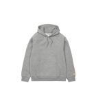 FELPA CAPPUCCIO CARHARTT WIP HOODED CHASE SWEAT GREY HEATHER GOLD