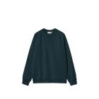 FELPA GIROCOLLO CARHARTT WIP CHASE SWEAT DUCK BLUE GOLD