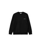 FELPA GIROCOLLO CARHARTT WIP SCRIPT EMBROIDERY SWEAT BLACK WHITE