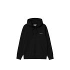 FELPA CAPPUCCIO CARHARTT WIP HOODED SCRIPT EMBROIDERY SWEAT BLACK WHITE