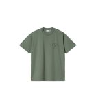 T-SHIRT MANICHE CORTE CARHARTT WIP S/S STAMP T-SHIRT DUCK GREEN BLACK STONE WASHED