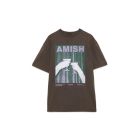 T-SHIRT MANICHE CORTE AMISH CHEERS WASHED BLACK