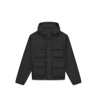 GIACCA ARTE ANTWERP 3D POCKETS HOODED PES JACKET BLACK