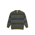 MAGLIONE POLAR SKATE CO. GEORGE SWEATER BLUE GREEN STRIPE