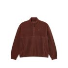 FELPA GIROCOLLO POLAR SKATE CO. IVAN HALF ZIP SWEATER WINE