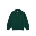 FELPA CAPPUCCIO POLAR SKATE CO. FRANKIE HALF ZIP SWEATER DARK EMERALD