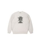 FELPA GIROCOLLO WASTED PARIS RAIN CABLE SWEATER OFF WHITE