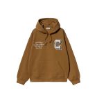 FELPA CAPPUCCIO CARHARTT WIP HOODED BROWN DUCKS SWEAT HAMILTON BROWN