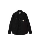 CAMICIA MANICHE LUNGHE CARHARTT WIP L/S CLINK SHIRT BLACK RIGID