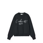 MAGLIONE CARHARTT WIP W' SIGNATURE SWEATER BLACK WAX