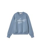 MAGLIONE CARHARTT WIP W' SIGNATURE SWEATER DUSTY ICE WAX