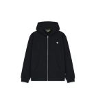 FELPA CAPPUCCIO IUTER HEART LOGO ZIP HOODIE BLACK