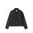 GIACCA CARHARTT WIP W' DAYTON JACKET BLACK STONE CANVAS