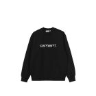 FELPA GIROCOLLO CARHARTT WIP SWEAT BLACK WHITE