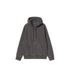 FELPA CAPPUCCIO CARHARTT WIP HOODED DUSTER SCRIPT BLACK GARMENT DYED